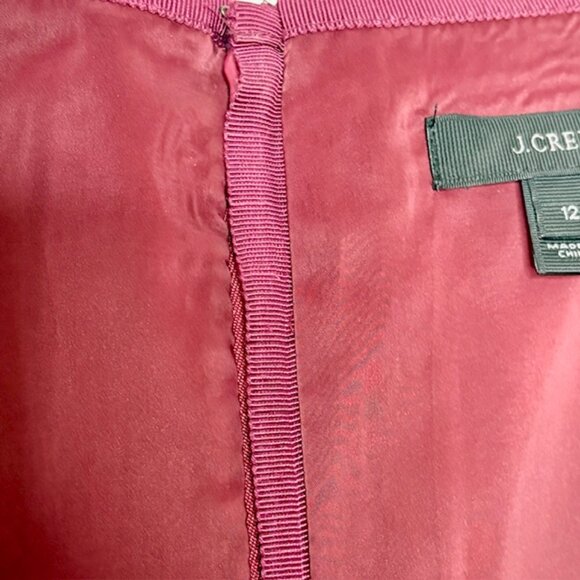 J. Crew Lined Sleeveless Wool Suiting Dress - Maroon - 12 - Picture 8 of 10